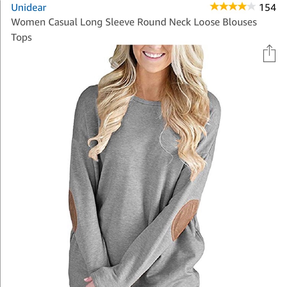 NWT Unidear Patched Elbow Long Sleeve